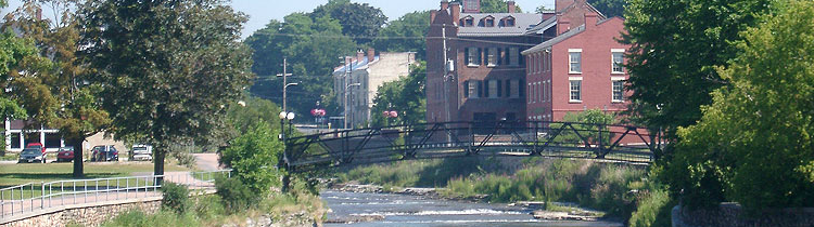 Port Hope, Ontario over the river